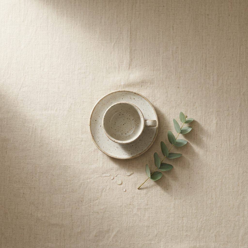 Considered K-beauty editorial still life, associations row